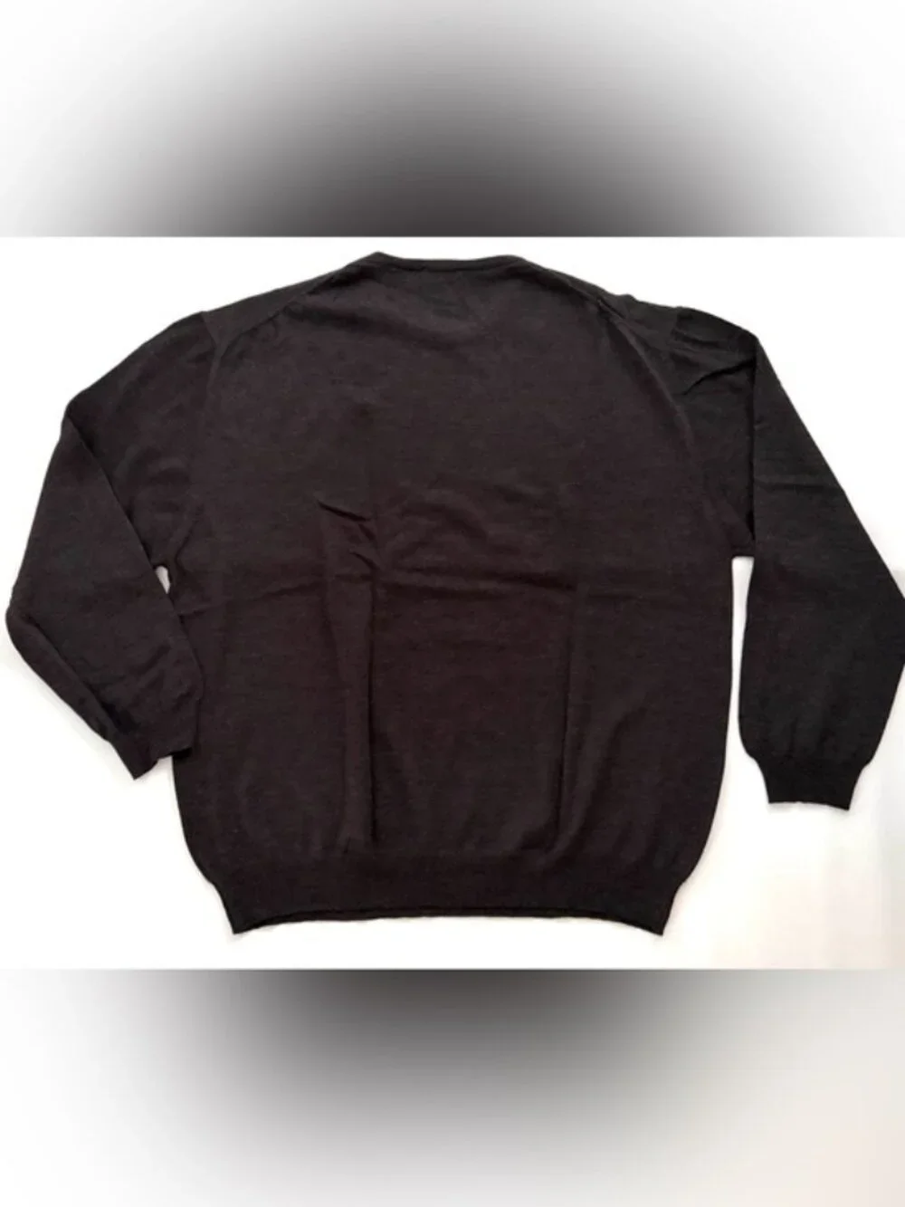Cellini Italy Sweater Men’s Crewneck Sweater Pure New Wool Grey Charcoal XXL